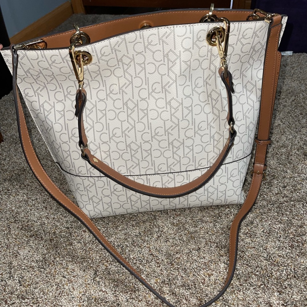 Calvin Klein White Large Crossbody